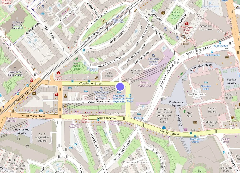 Map: voco Edinburgh - Haymarket by IHG