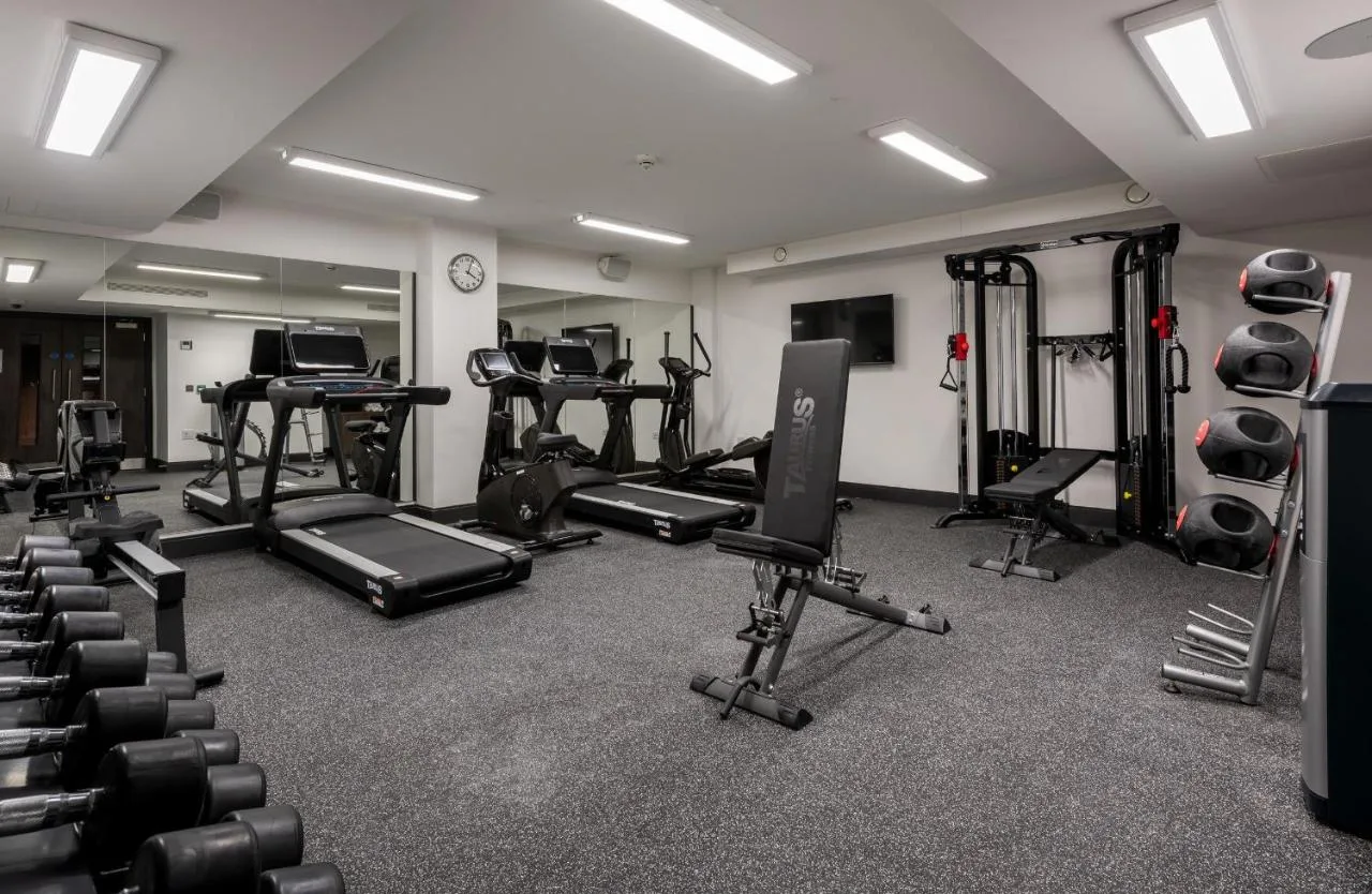 Gym with treadmills and machines at voco Edinburgh - Haymarket by IHG